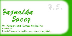 hajnalka svecz business card